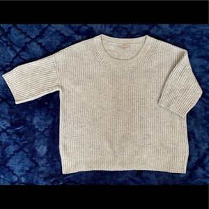 Gap Oversized Elbow Heather Gray Sweater